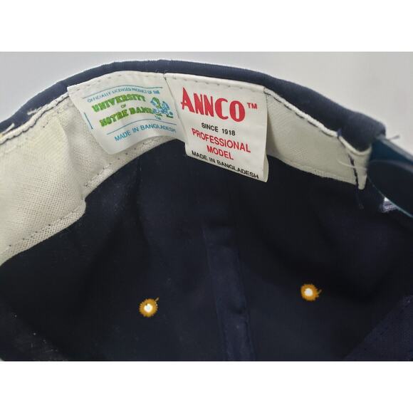 Vintage 90s Spellout Notre Dame Snapback Cap Hat Fighting Irish‎ Embroidered - Picture 8 of 9